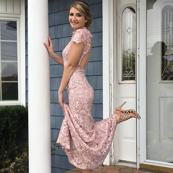Pink blush lace gown Pink blush lace gown